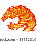 Attacking flame tiger Attacking flame tiger 83882810