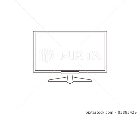 電視矢量圖圖標 83883429