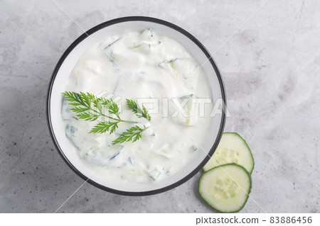 Traditional Indian Raita with Dahi in a bowl with spices Traditional Indian Raita with Dahi in a bowl with spices 83886456