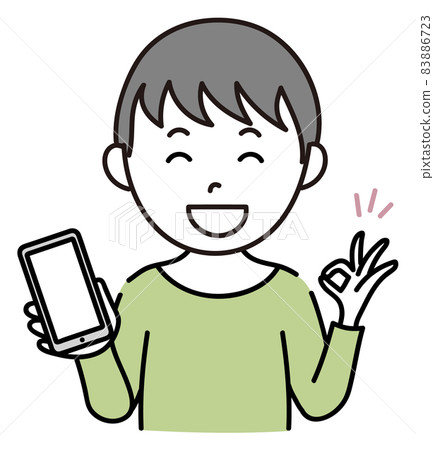 Children and boys operating smartphones Children and boys operating smartphones 83886723