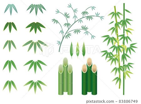 New Year / Tanabata bamboo leaf set 83886749