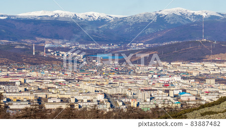 Panorama of the city of Magadan Panorama of the city of Magadan 83887482