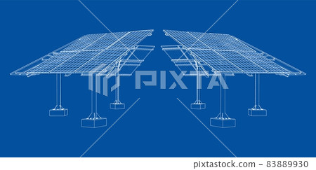 Solar Panel Concept. Vector rendering of 3d Solar Panel Concept. Vector rendering of 3d 83889930
