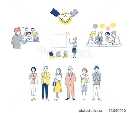 Various business scene sets 83890010