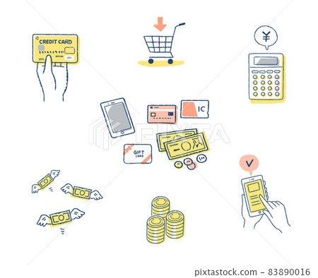 Various payment method image set 83890016