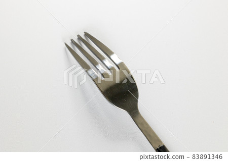 White background fork tableware separately 83891346