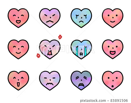 There is an illustration main line of emotional expression showing the barometer of the heart 83891506