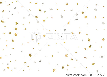 Christmas backgrounds with gold and silver 3d confetti. 83892727