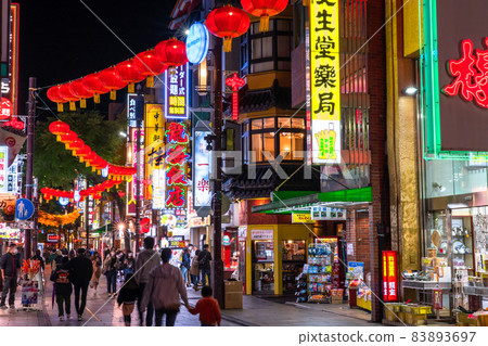 “神奈川縣”橫濱唐人街·夜景 83893697