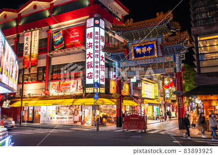 “神奈川縣”橫濱唐人街·夜景 83893925