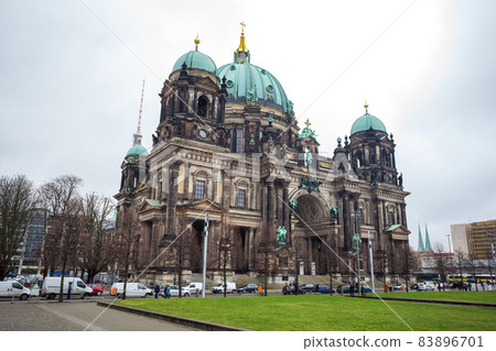Beautiful view of historic Berlin Cathedral (Berliner Dom) at famous Museumsinsel (Museum Island) 83896701