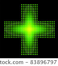Green plus sign. Vector illustration 83896797