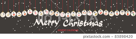 Christmas advent calendar, hand drawn style 83898420