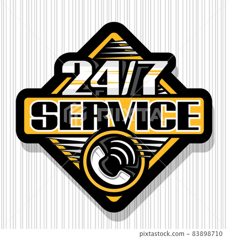 Vector logo 24/7 Service 83898710