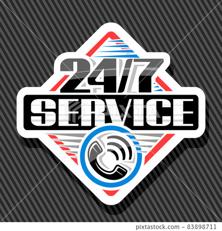 Vector logo 24/7 Service 83898711