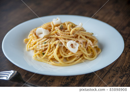 Cod roe and squid pasta Cod roe and squid pasta 83898908