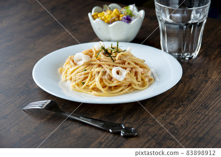 Cod roe and squid pasta Cod roe and squid pasta 83898912