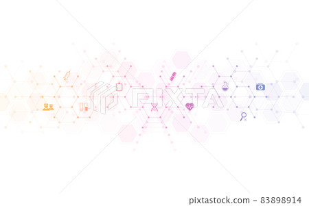 Illustration of medical background and healthcare technology with flat icons and symbols. Design template of concept and idea for health care business, innovation medicine, health safety, science Illustration of medical background and healthcare technology with flat icons and symbols. Design template of concept and idea for health care business, innovation medicine, health safety, science 83898914