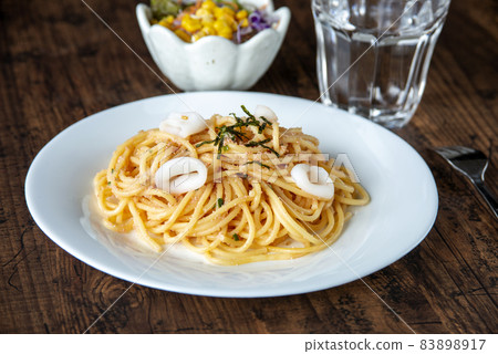 Cod roe and squid pasta Cod roe and squid pasta 83898917