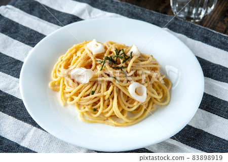 Cod roe and squid pasta Cod roe and squid pasta 83898919