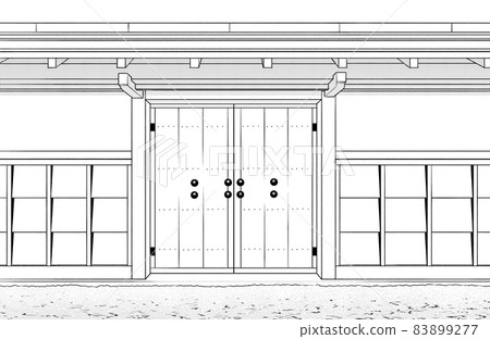 漫畫風格鋼筆劃插畫日式_門 漫畫風格鋼筆劃插畫日式_門 83899277
