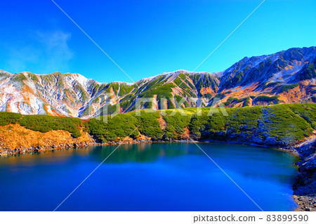 Autumn Tateyama Murodohira Mikurigaike and Tateyama mountain range Tateyama Kurobe Alpine Route Autumn Tateyama Murodohira Mikurigaike and Tateyama mountain range Tateyama Kurobe Alpine Route 83899590