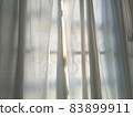 Abstract of transparent curtain against sky. 83899911