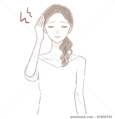 Woman suffering from headache Woman suffering from headache 83900745