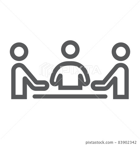 Teamwork line icon, development and business, partnership sign vector graphics, a linear pattern on a white background, eps 10. Teamwork line icon, development and business, partnership sign vector graphics, a linear pattern on a white background, eps 10. 83902342
