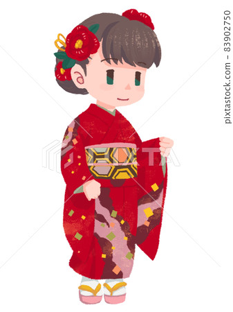 振袖女（面向左） 83902750