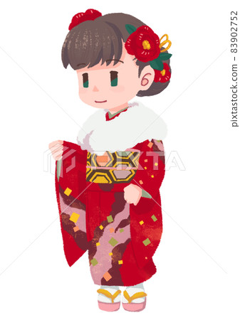 Furisode 披肩的女人 83902752