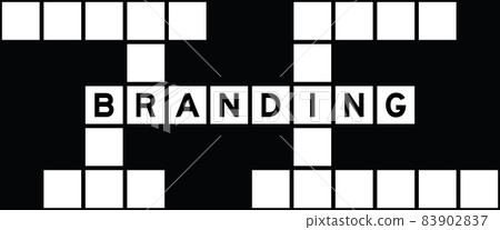 Alphabet letter in word branding on crossword puzzle background Alphabet letter in word branding on crossword puzzle background 83902837
