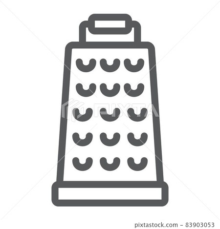 Grater line icon, kitchen and cooking, kitchen tool sign vector graphics, a linear pattern on a white background, eps 10. 83903053