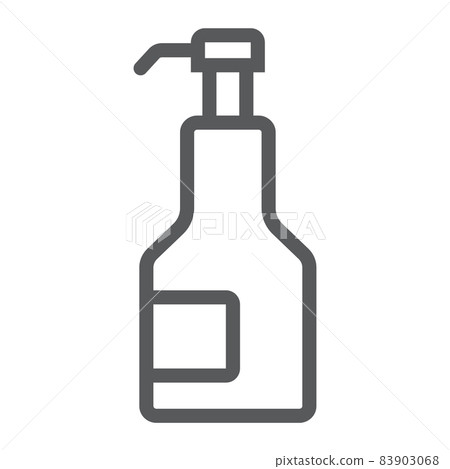 Kitchen syrup line icon, sauce and food, breakfast sign vector graphics, a linear pattern on a white background, eps 10. 83903068