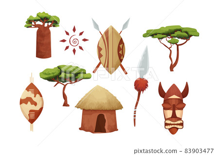 african hut clipart