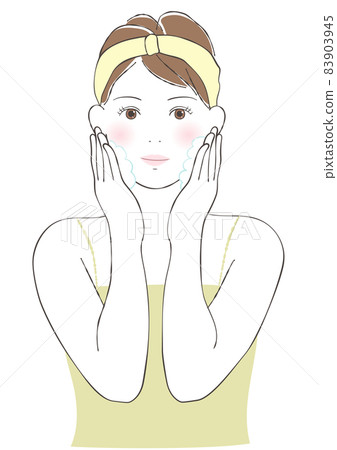 女人洗臉 女人洗臉 83903945