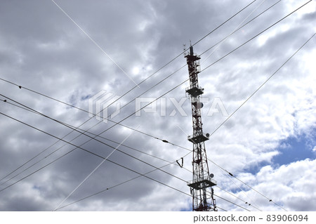 "Chelyabinsk, Chelyabinsk region / Russia-04. 05. 2020: Vorovsky street, city center, near the TV center and medical Academy, road, street and houses". 83906094