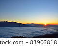 The rising sun over the sea of clouds 83906818