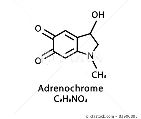 Adrenochrome molecular structure. Adrenochrome skeletal chemical formula. Chemical molecular formula vector illustration Adrenochrome molecular structure. Adrenochrome skeletal chemical formula. Chemical molecular formula vector illustration 83906893