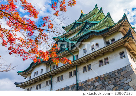 秋天的名古屋城<愛知縣名古屋市> 83907183