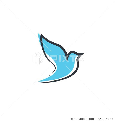 Dove logo template vector icon Dove logo template vector icon 83907788