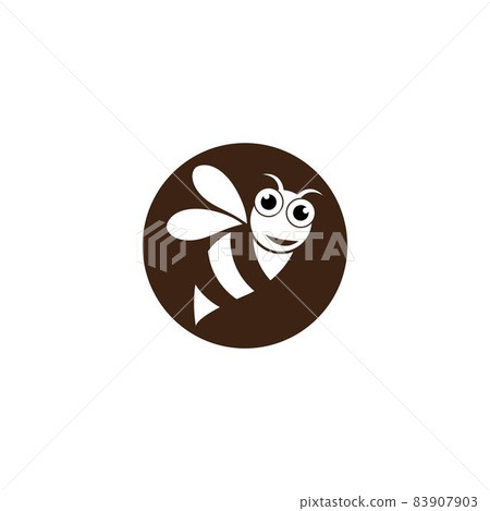 Bee logo vector icon Bee logo vector icon 83907903
