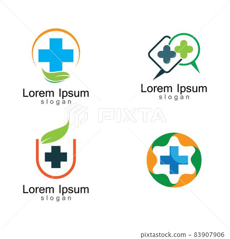 Medical logo template vector icon Medical logo template vector icon 83907906