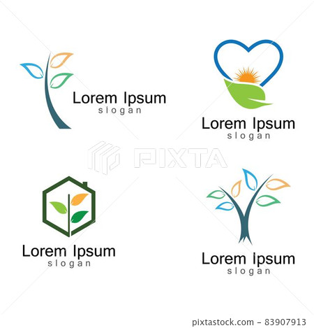 Ecology logo template vector icon Ecology logo template vector icon 83907913