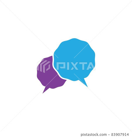 Speech bubble logo template vector icon Speech bubble logo template vector icon 83907914