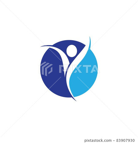 Wellness logo template vector icon Wellness logo template vector icon 83907930