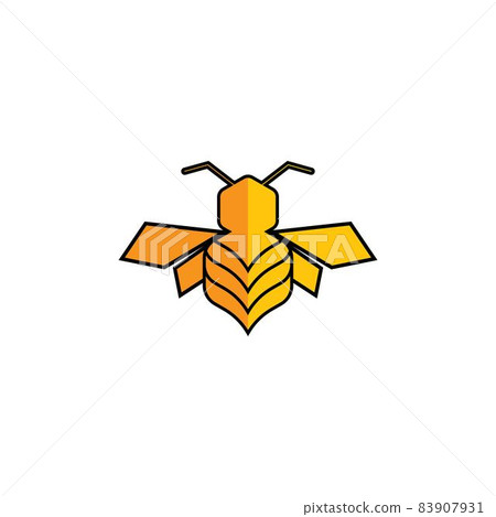 Bee logo vector icon Bee logo vector icon 83907931