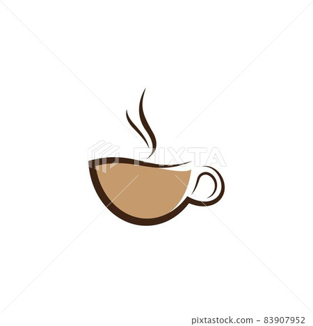 Coffee cup logo template vector icon 83907952