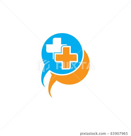 Chat health logo vector icon Chat health logo vector icon 83907965