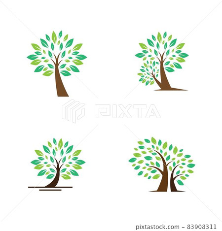 Tree logo template vector icon - Stock Illustration [83908311] - PIXTA